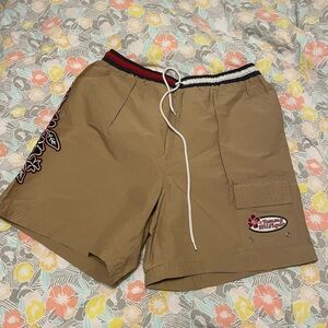 Tommy Hilfiger Blue and White Striped Shorts